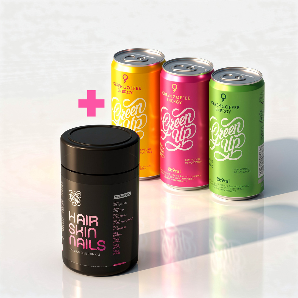 1 Hair, Skin & Nails + Kit Degustação 3 unidades