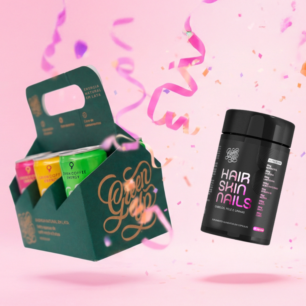 1 Hair, Skin & Nails + Kit Degustação 3 unidades