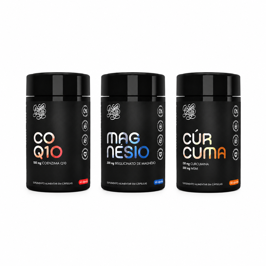 Kit imunidade - Magnésio + Cúrcuma + Coenzima Q10